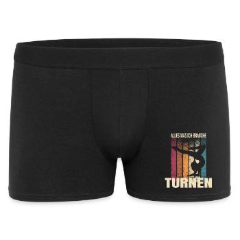 Alles was ich brauche - Turnen - Männer Boxer Shorts - Schwarz - Vorne
