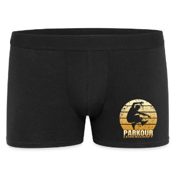 Parkour Leidenschaft - Männer Boxer Shorts - Schwarz - Vorne