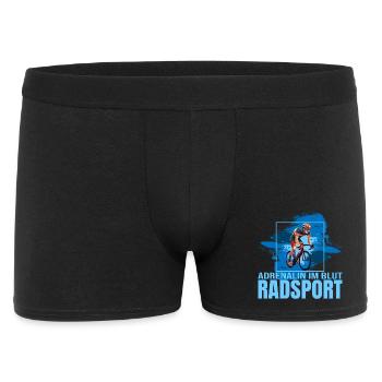 Adrenalin im Blut - Radsport - Männer Boxer Shorts - Schwarz - Vorne