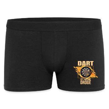 Dart ist meine Droge - Männer Boxer Shorts - Schwarz - Vorne