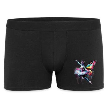 Ballerina mit Schmetterlingsflügeln Schmetterlinge Tutu - Männer Boxer Shorts - Schwarz - Vorne
