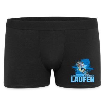 Schweiß ist mein Glitzer - Männer Boxer Shorts - Schwarz - Vorne