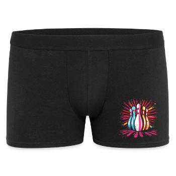 Style de dessin animé de bowling - Boxer Homme - noir - Devant