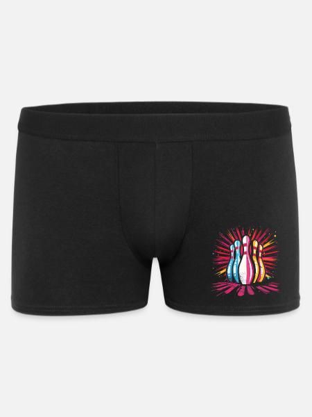 Bowling Cartoon Stil - Männer Boxer Shorts - Schwarz