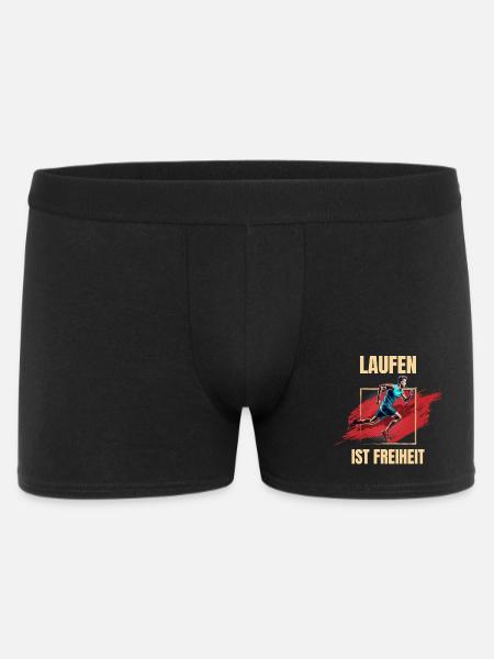 Laufen ist Freiheit - Männer Boxer Shorts - Schwarz