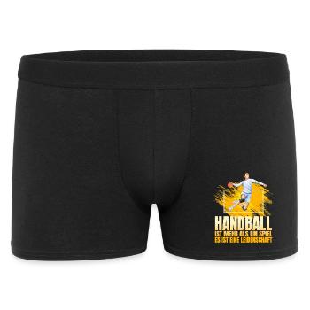 Handball ist mehr als ein Spiel es ist eine... - Männer Boxer Shorts - Schwarz - Vorne