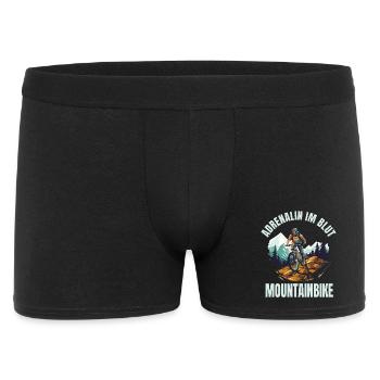 Adrenalin im Blut - Mountainbike - Männer Boxer Shorts - Schwarz - Vorne