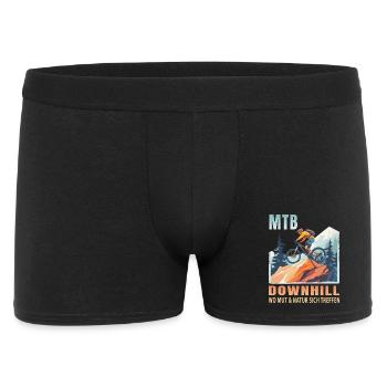 Downhill - Wo Mut Natur sich treffen - Männer Boxer Shorts - Schwarz - Vorne