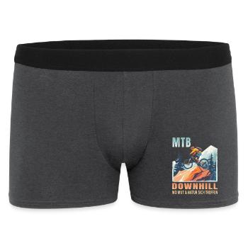 Downhill - Wo Mut Natur sich treffen - Männer Boxer Shorts - Anthrazit - Vorne
