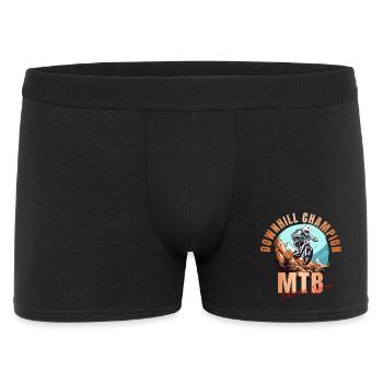 Downhill Champion - Männer Boxer Shorts - Schwarz - Vorne