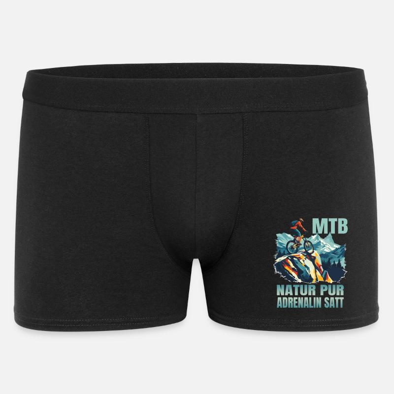 MTB: Natur pur - Adrenalin satt - Männer Boxer Shorts - Schwarz