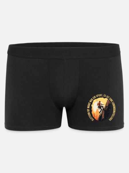 Klettern ist nicht nur ein Sport - Männer Boxer Shorts - Schwarz