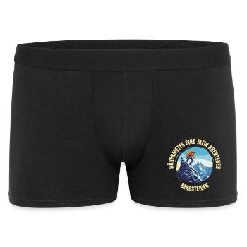 Höhenmeter sind mein Abenteuer - Männer Boxer Shorts - Schwarz - Vorne