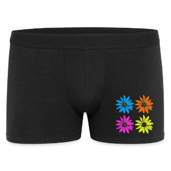 Pop Art Floral Quatre Couleurs - Boxer Homme - noir - Devant
