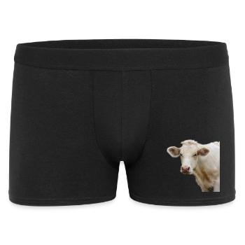 funny cow cow head gift farmer - Men's Boxer Shorts - black - Front