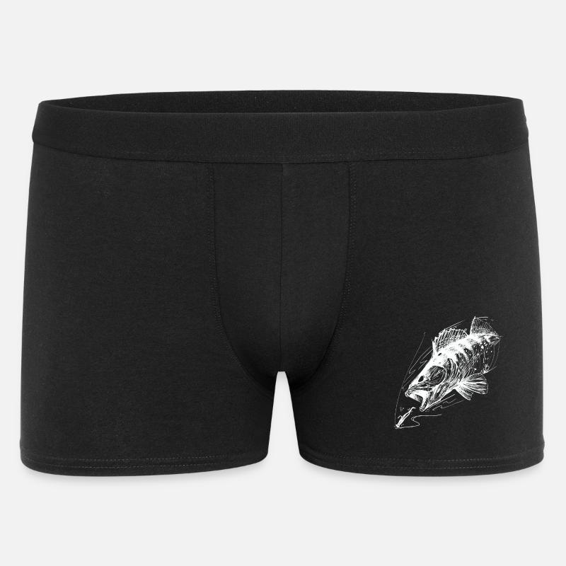 Fisch des Lebens! - Angeltshirt Zanderangriff 2 W - Männer Boxer Shorts - Schwarz