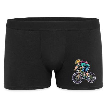 Funny mountain bike lover - Men's Boxer Shorts - black - Front