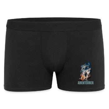 Abenteurer - Männer Boxer Shorts - Schwarz - Vorne