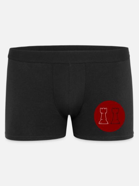 Chess 2 Rooks - Men's Boxer Shorts - black