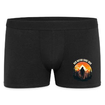 Der Natur ganz nah - Männer Boxer Shorts - Schwarz - Vorne