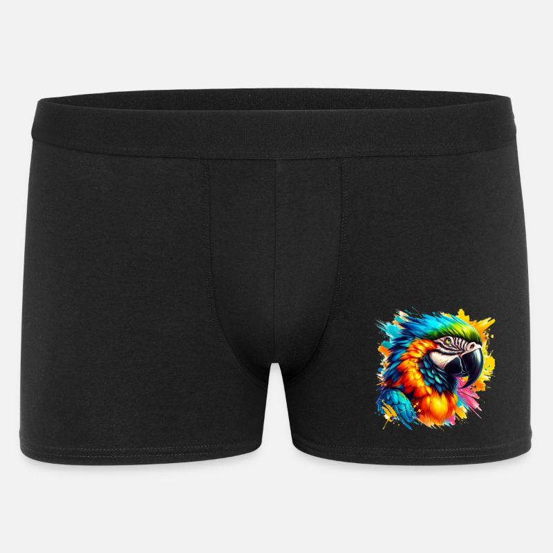 Papagei - Männer Boxer Shorts - Schwarz