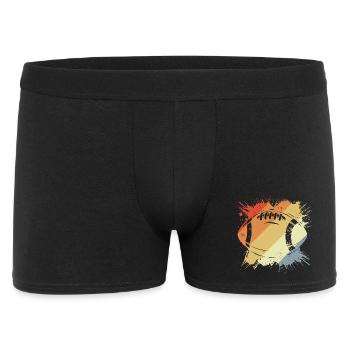 Vintage American Football Ball - Männer Boxer Shorts - Schwarz - Vorne