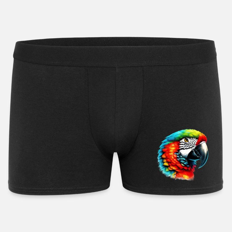 Papagei - Männer Boxer Shorts - Schwarz