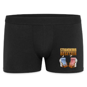 Strandkorb Besetzer - Männer Boxer Shorts - Schwarz - Vorne