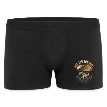 Das Tor zur Welt - Grömitz - Männer Boxer Shorts - Schwarz - Vorne