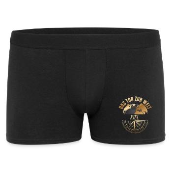 Das Tor zur Welt - Kiel - Männer Boxer Shorts - Schwarz - Vorne
