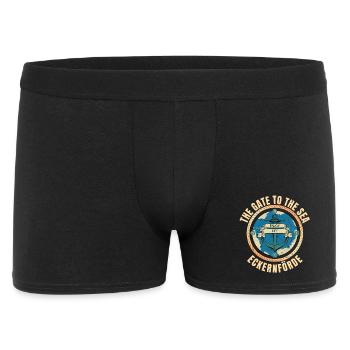 The Gate to the Sea - Eckernförde - Männer Boxer Shorts - Schwarz - Vorne