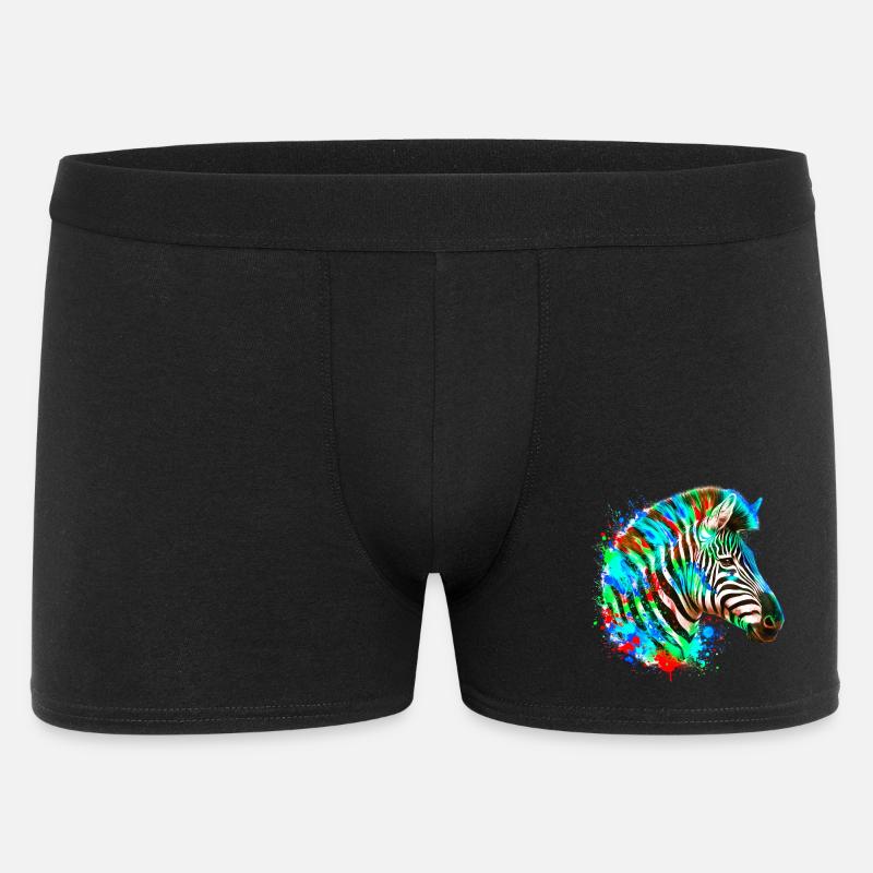 Zebra - Männer Boxer Shorts - Schwarz