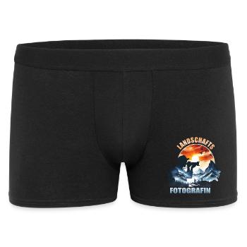 Landschafts Fotografin - Männer Boxer Shorts - Schwarz - Vorne