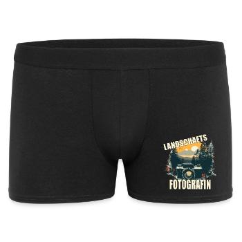 Landschafts Fotografin - Männer Boxer Shorts - Schwarz - Vorne