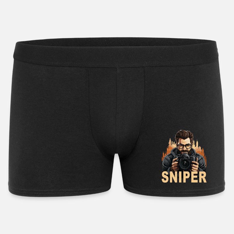 Sniper - Männer Boxer Shorts - Schwarz
