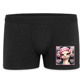 Camel with Sleepy Cap - Men's Boxer Shorts - black - Front