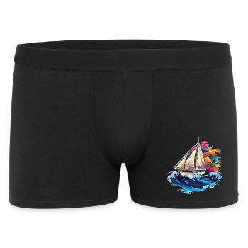 Navigation Synthwave - Boxer Homme - noir - Devant