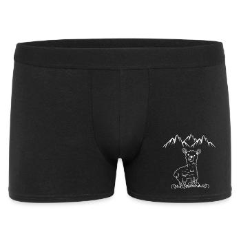 Alpaga dans le paysage de montagne - Boxer Homme - noir - Devant