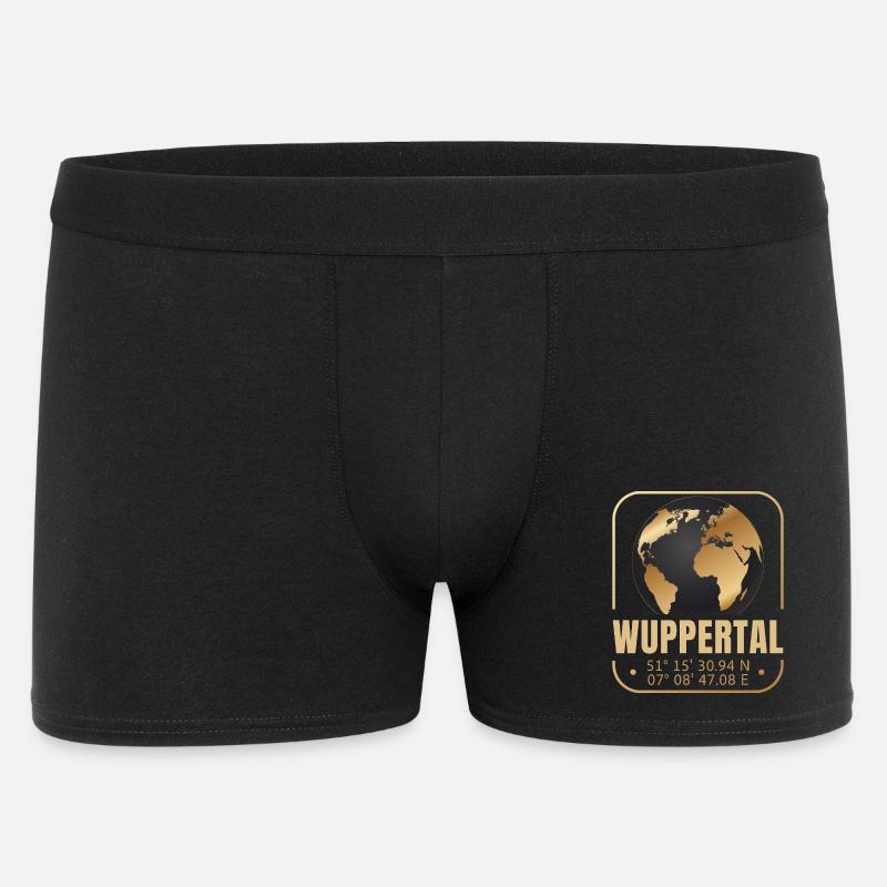 Wuppertal - Männer Boxer Shorts - Schwarz