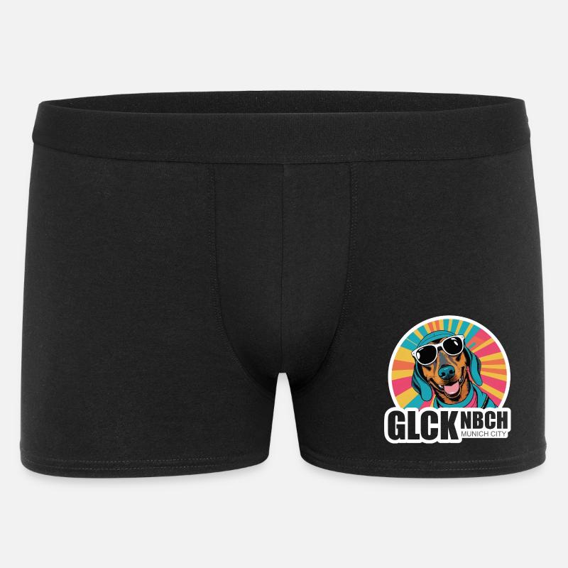 Glockenbachviertel? Anytime! - Männer Boxer Shorts - Schwarz