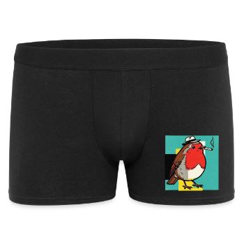 Rouge-gorge fumant - Boxer Homme - noir - Devant