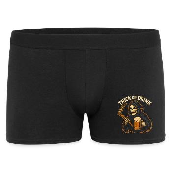 Trick or Drink Shirt Men Halloween Beer Saying - Men's Boxer Shorts - black - Front