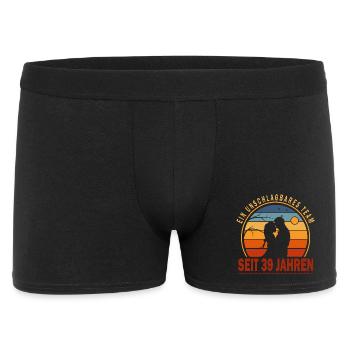39 Jahre Unschlagbares Team Liebesgeschenk Paar - Männer Boxer Shorts - Schwarz - Vorne