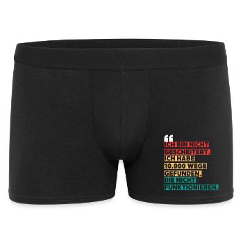 Motivational Saying Design in Color Blocking - Men's Boxer Shorts - black - Front