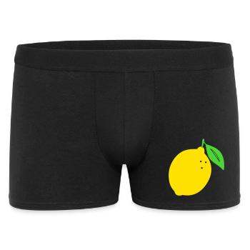 Lemon Flat Print Design - Men's Boxer Shorts - black - Front