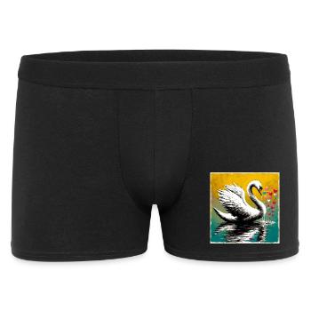 swan - Men's Boxer Shorts - black - Front