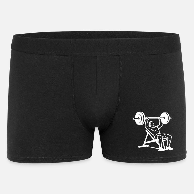 Développé couché Musculation Silhouette - Boxer Homme - noir