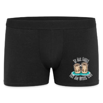 Mignonnes loutres ! Quand tout tourne mal Otter Way - Boxer Homme - noir - Devant