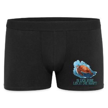 In the peace lies the power of the turtle - Men's Boxer Shorts - black - Front