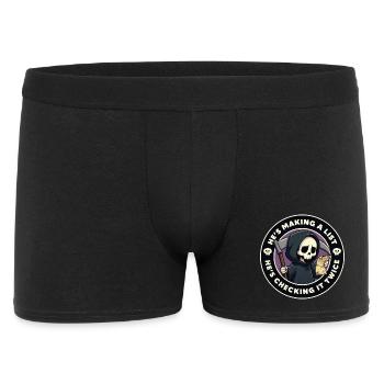 He's making a list, He's checking it twice - Men's Boxer Shorts - black - Front